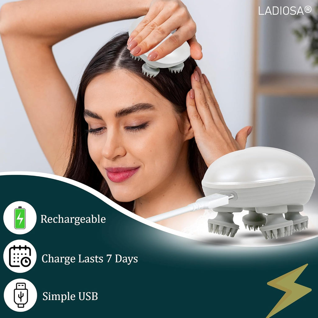 Electrical Head Massager | Type C Charging | Portable Scalp Massager for Hair Growth Relaxation & Stress relief | 3 smart modes